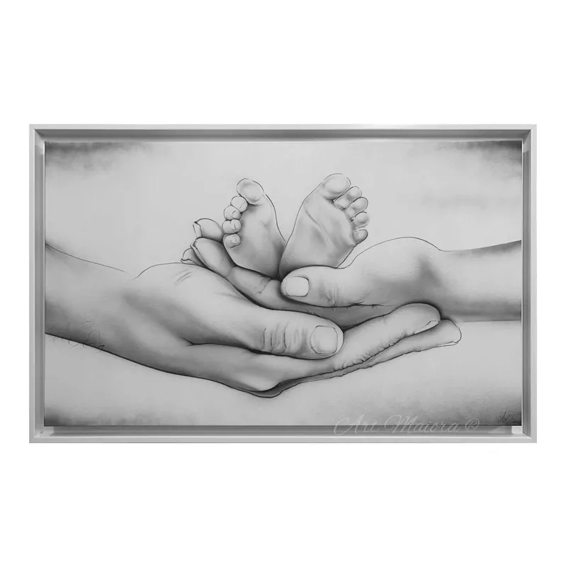 Bestseller Quadro moderno dipinto a mano per camera da letto "Different Family" 110x65