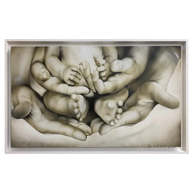 Capezzale moderno dipinto a mano su tela "Infinito" 110x65 Occasione