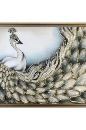 Ordina Subito Quadro moderno dipinto a mano su tela in cotone "Narciso" 130x70