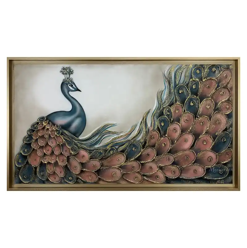 Quadro moderno dipinto a mano su tela in cotone "Narciso" 130x70 Bestseller