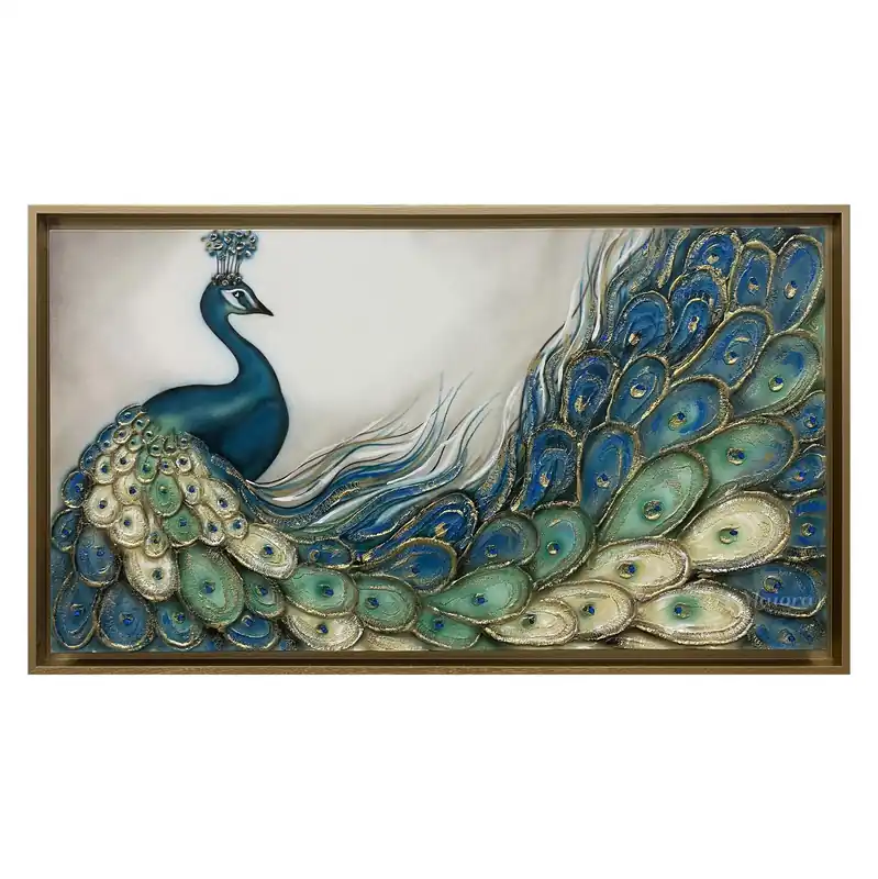 Quadro moderno dipinto a mano su tela in cotone "Narciso" 130x70 Nuovo Arrivo