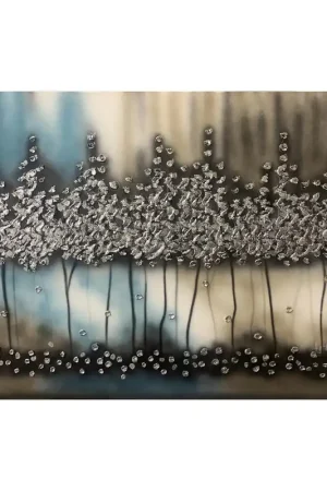 Compra Adesso Quadro moderno astratto dipinto a mano su tela "Notte Romantica" 120x80