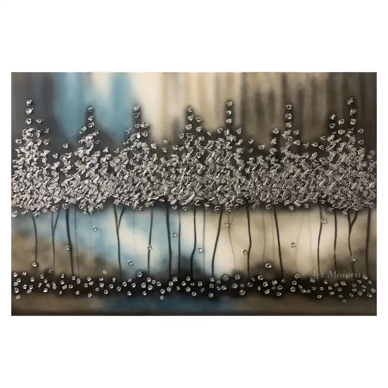 Compra Adesso Quadro moderno astratto dipinto a mano su tela "Notte Romantica" 120x80