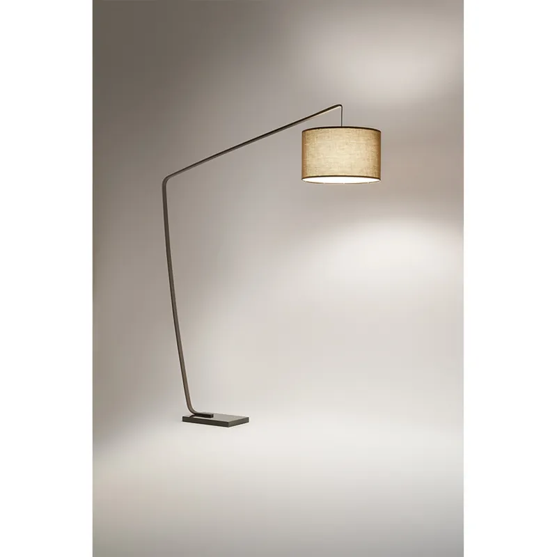 Piantana in stile moderno in metallo con paralume in tessuto - 40W - IP20 Affare