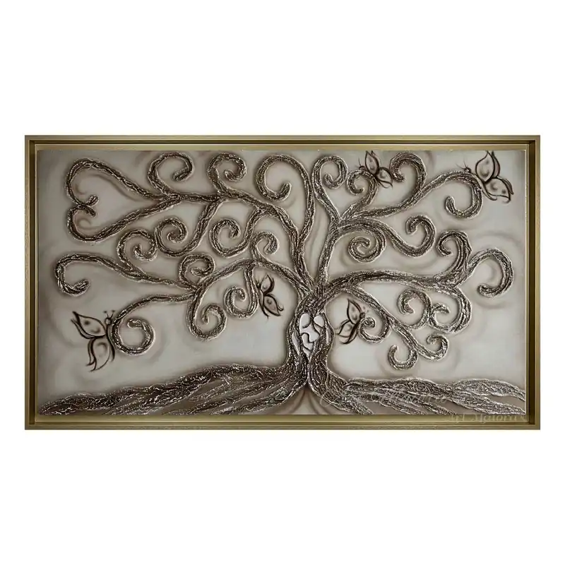 Prezzo Basso Quadro dipinto a mano su tela "Albero Della Vita" 130x70