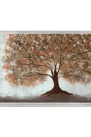 Prezzo Conveniente Quadro moderno con natura dipinto su tela "Quercia Vintage" 130x70