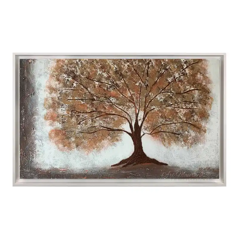 Prezzo Conveniente Quadro moderno con natura dipinto su tela "Quercia Vintage" 130x70