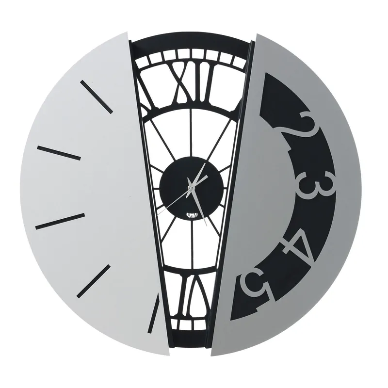 Nuova Collezione Orologio da muro rotondo in metallo dal design moderno ed elegante