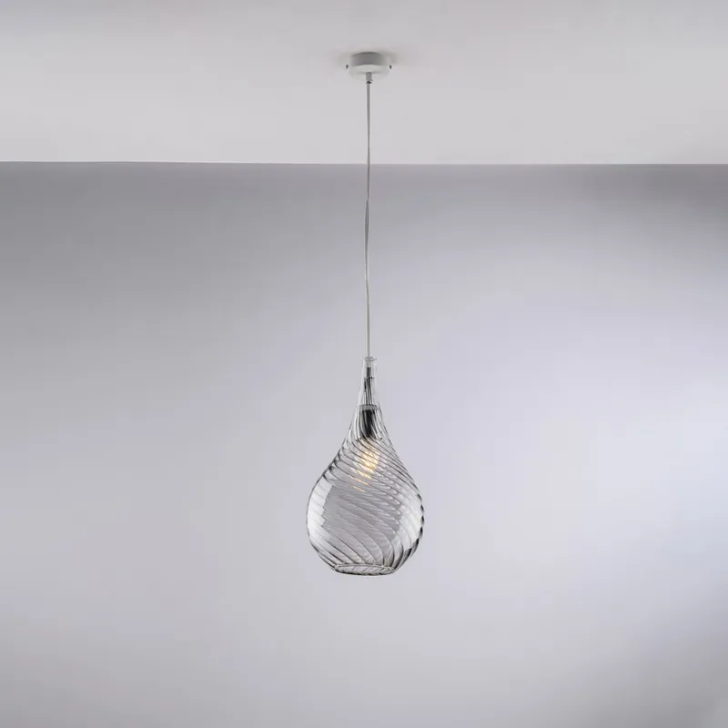 Lampada a sospensione con singolo diffusore in vetro dal design moderno - 55W - IP20 Ultima Occasione