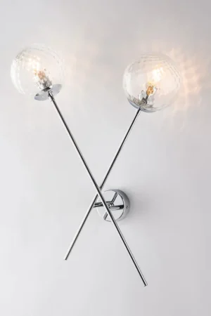 Applique da parete in metallo con 2 diffusori dal design moderno ed elegante - 42W - IP20 Non Perdere
