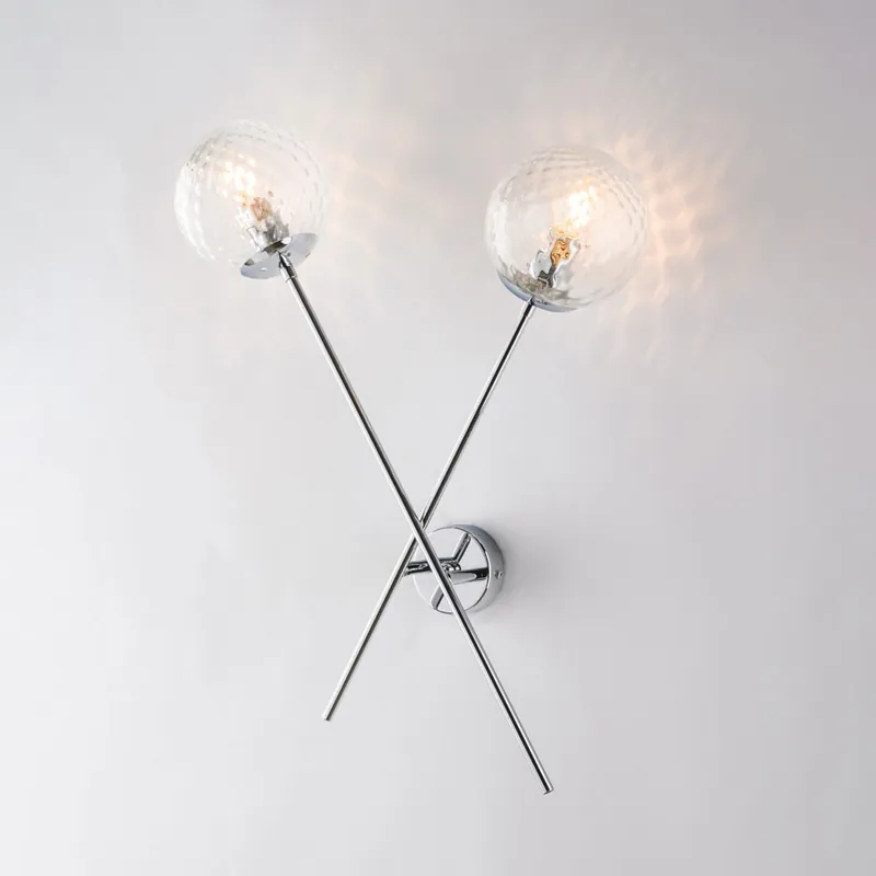 Applique da parete in metallo con 2 diffusori dal design moderno ed elegante - 42W - IP20 Non Perdere