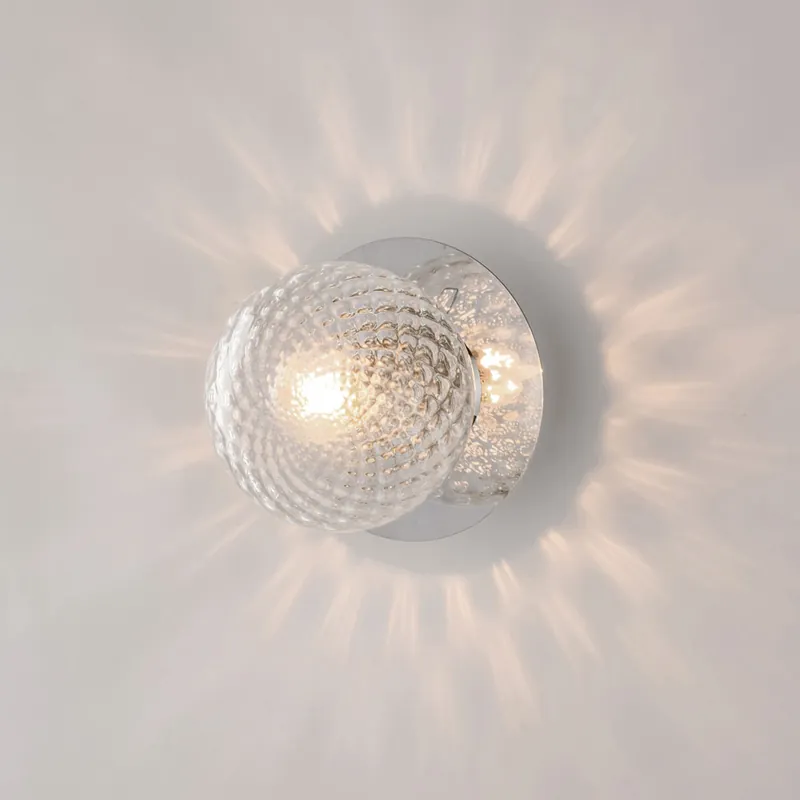 Applique da parete in metallo con diffusore in vetro dal design moderno - 42W - IP20 Soddisfatti O Rimborsati