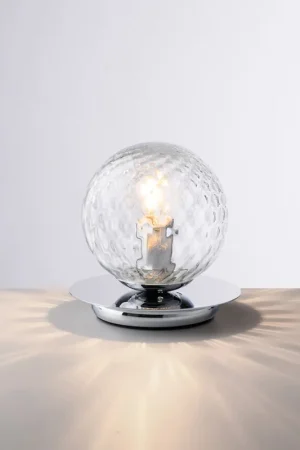 Abat-jour da comodino in metallo con diffusore in vetro dal design moderno - 42W - IP20 Ultimissimo Modello
