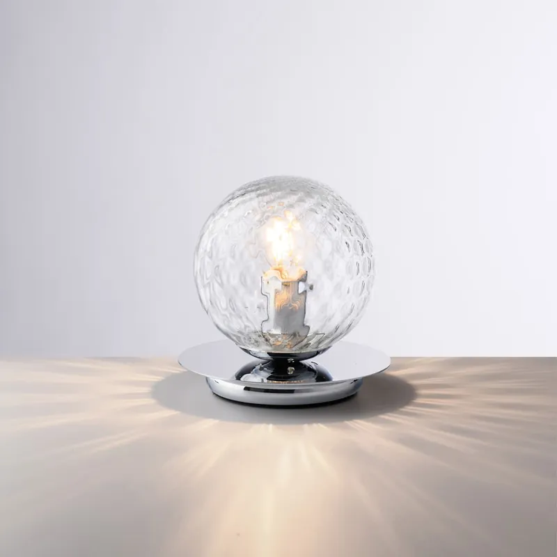 Abat-jour da comodino in metallo con diffusore in vetro dal design moderno - 42W - IP20 Ultimissimo Modello