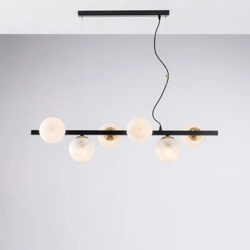 Prezzo Di Fabbrica Lampada a sospensione moderna media struttura in metallo e diffusori in vetro - 42W - IP20