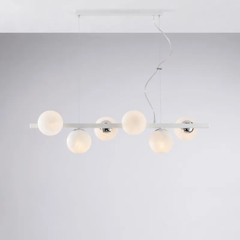 Lampada a sospensione moderna media struttura in metallo e diffusori in vetro - 42W - IP20 Offerta Del Giorno