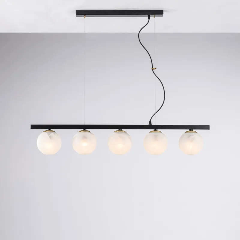 Lampada a sospensione moderna piccola struttura in metallo e diffusori in vetro - 42W - IP20 Occasione