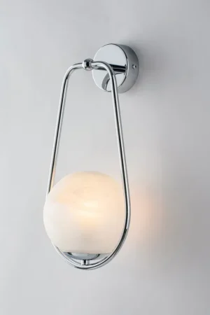 Applique da parete moderna con struttura in metallo e diffusore in vetro - 42W - IP20 Must-Have
