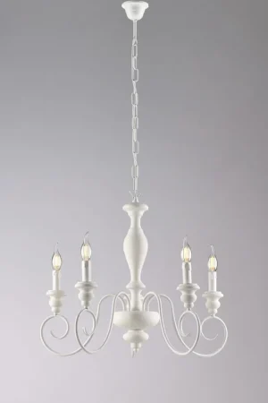 A Buon Prezzo Lampadario classico con 5 braccia e struttura in metallo regolabile in altezza - 42W - IP20