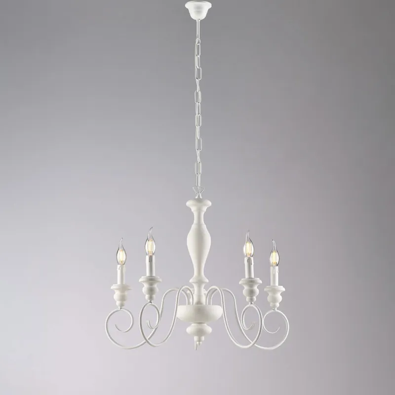 A Buon Prezzo Lampadario classico con 5 braccia e struttura in metallo regolabile in altezza - 42W - IP20