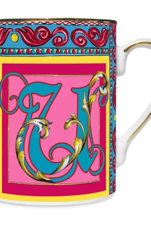 Mug in porcellana dal design classico "lettera U" Prezzo Conveniente
