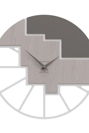 Orologio da parete rotondo in legno dal design moderno ed elegante Esclusivo