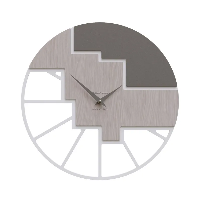 Orologio da parete rotondo in legno dal design moderno ed elegante Esclusivo