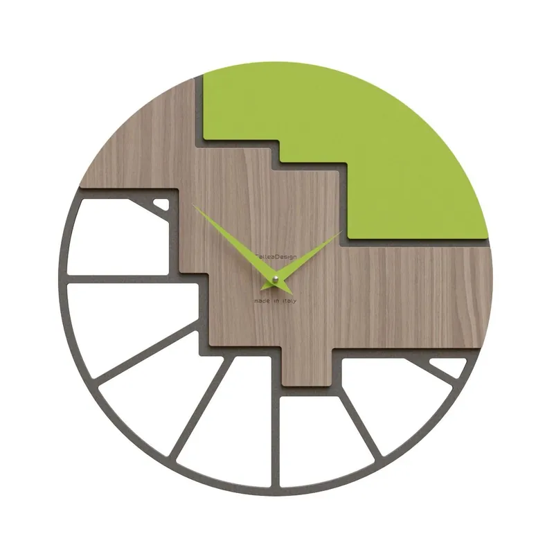 Solo Oggi Orologio da parete rotondo in legno dal design moderno ed elegante