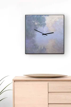 Orologio da parete in metallo quadrato dal design moderno "Monet" Soddisfatti O Rimborsati