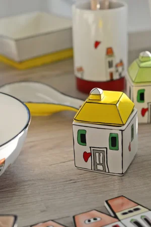 Zuccheriera in ceramica con coperchio Non Perdere