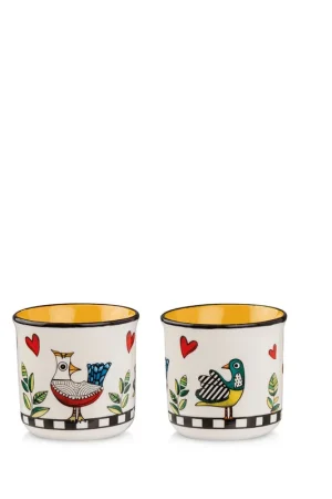 Scelto Dai Clienti Set 2 bicchieri in porcellana decorata dal design moderno