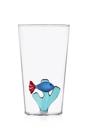 Bicchiere in vetro per long drink con pesciolino Prezzo Basso