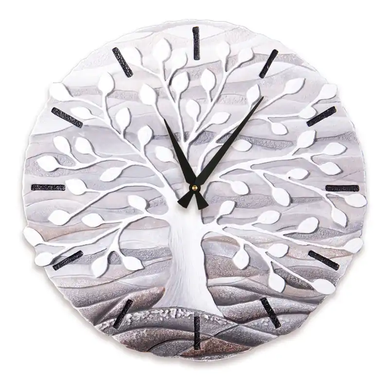 Acquista Ora Orologio grande con bassorilievo con retro in legno massello