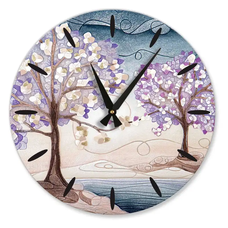 Compra Oggi Stesso Orologio da parete rotondo con Bassorilievo con retro in legno massello