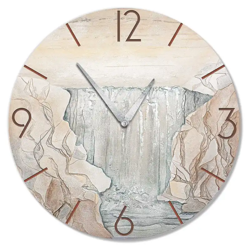 Compra Oggi Stesso Orologio da parete rotondo grande con bassorilievo con retro in legno massello