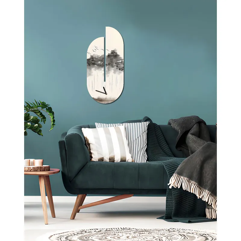Orologio da parete in legno dal design moderno con stampa applicata Miglior Prezzo