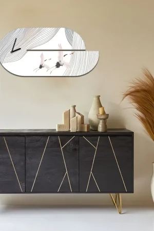 Orologio da parete in legno dal design moderno con stampa applicata Super Prezzo