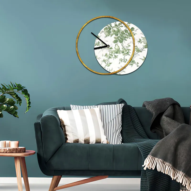 Economico Orologio da parete rotondo in legno dal design moderno con stampa applicata