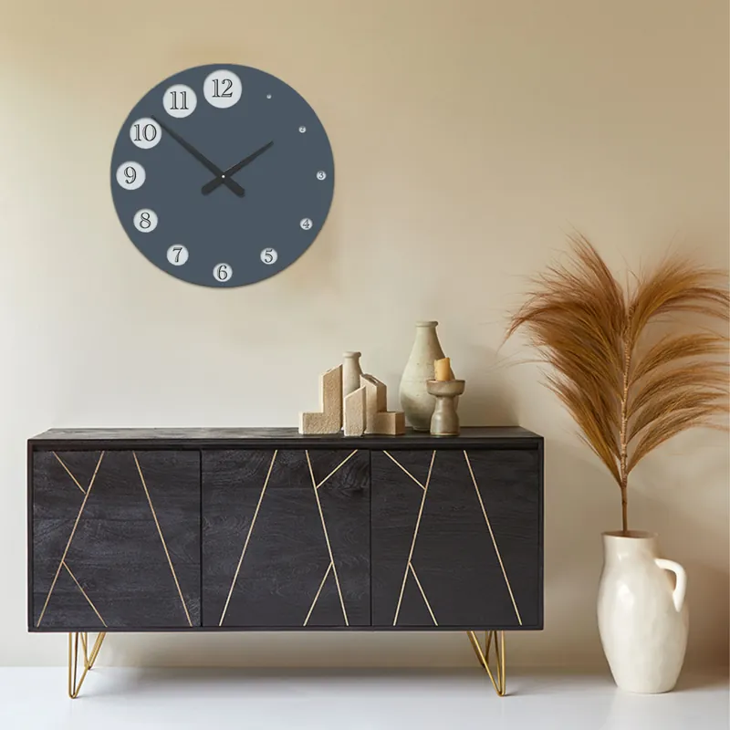 Popolare Orologio da parete rotondo in legno dal design moderno con stampa applicata