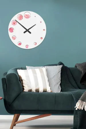 Non Perdere Orologio da parete rotondo in legno dal design moderno con stampa applicata