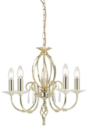 Scelto Dai Clienti Lampadario classico regolabile in altezza con cinque braccia in acciaio - 60W - IP20