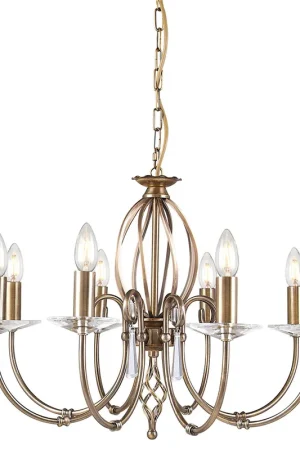 A Buon Prezzo Lampadario classico regolabile in altezza grande con otto braccia in acciaio - 60W - IP20