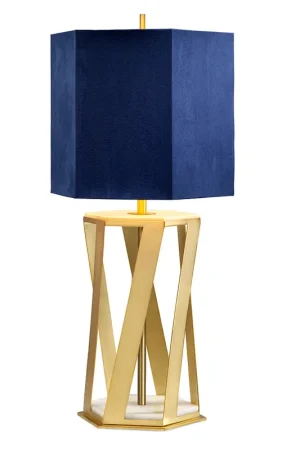 Professionale Lampada da tavolo dal design moderno in acciaio e con paralume in tessuto - 60W - IP20