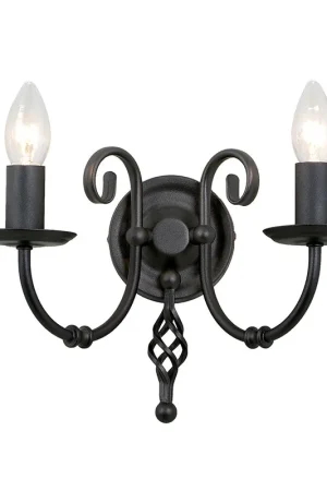 Applique classica a parete doppio diffusore in acciaio senza paralume - 60W - IP20 Pagamento Sicuro