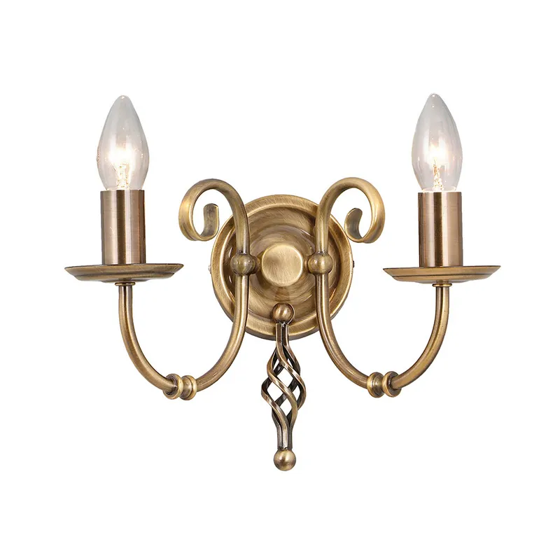 Applique classica a parete doppio diffusore in acciaio senza paralume - 60W - IP20 Compra Online