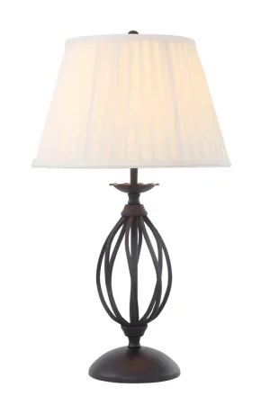 Ultima Occasione Lampada da tavolo in acciaio da arredo classico e paralume diffusore in tessuto - 60W - IP20