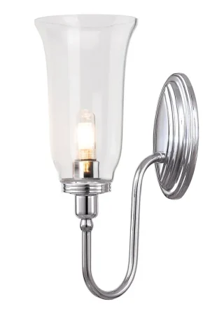 Applique a parete classica con struttura in alluminio diffusore in vetro a LED - 3W - IP44 Popolare