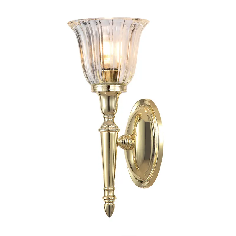 Lampada da parete per bagno dal design classico con diffusore a LED G9 in vetro - 3W - IP44 Spedizione Espresso