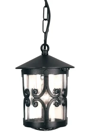 Ultime Pezzi Lanterna a catena per portico dal design rustico con diffusore a 1 luce in vetro - 100W - IP44