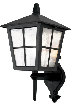 Ultima Occasione Lanterna da parete da esterni struttura alluminio rustica e diffusore in vetro - 100W - IP44